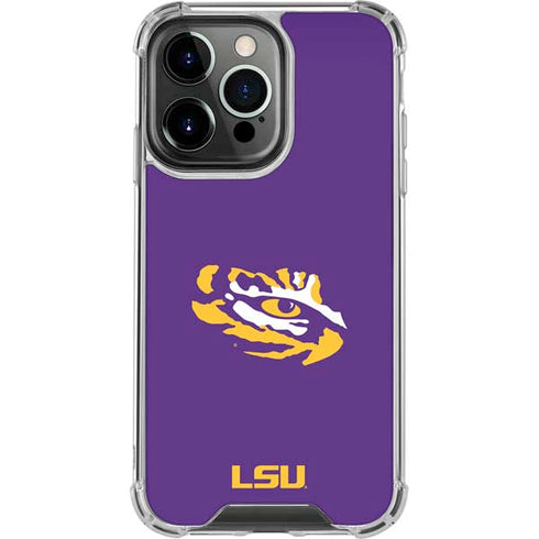 LSU Tiger Eye Logo iPhone 16 Pro Clear Case